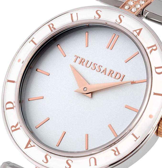 Orologio Trussardi Donna Acciaio Cinturino Bicolor Cristalli + Bracciale _R2453145507