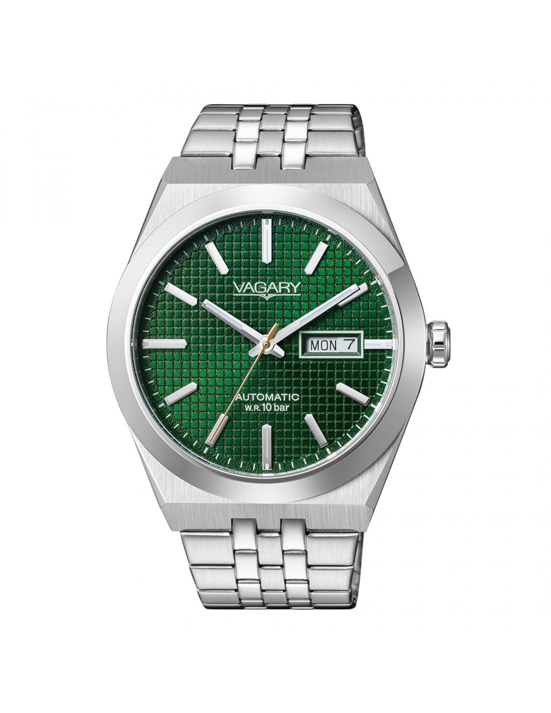 Orologio Vagary By Citizen Uomo Acciaio Automatico Giorno e Data Verde _IX3-513-41