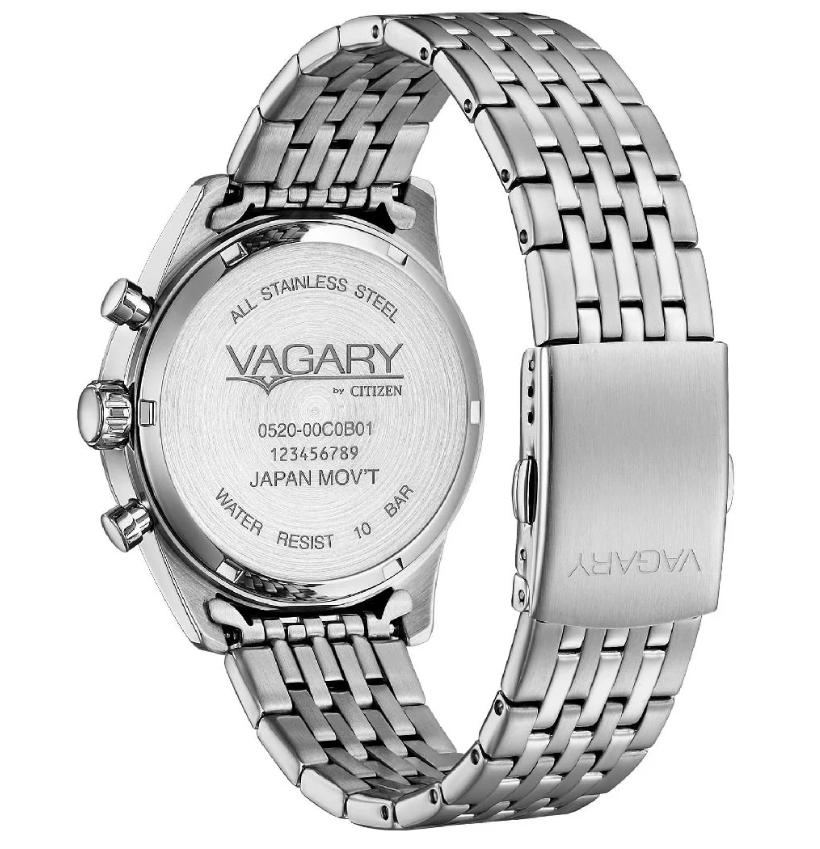 Orologio Vagary By Citizen Uomo Acciaio Quadr. Verde Cronografo _IV2-117-41