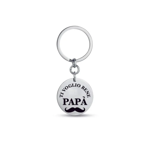 Portachiavi Acciaio Luca Barra Ti voglio bene Papà _GA111