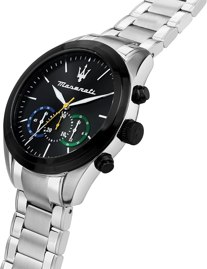 Orologio Maserati Traguardo Prisma Edition Triplo Cinturino Silicone Blu Giallo Verde Crono _R8873612061