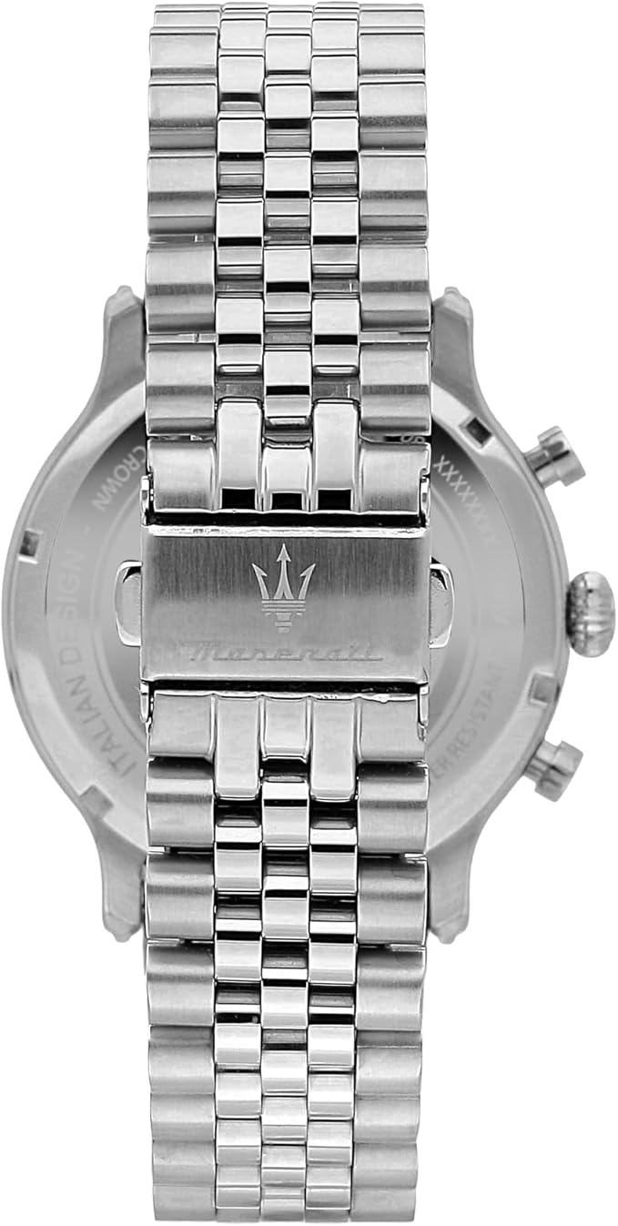 Orologio Maserati Uomo Acciaio Quadrante Verde Cronografo Cinturino Argentato _R8873618033