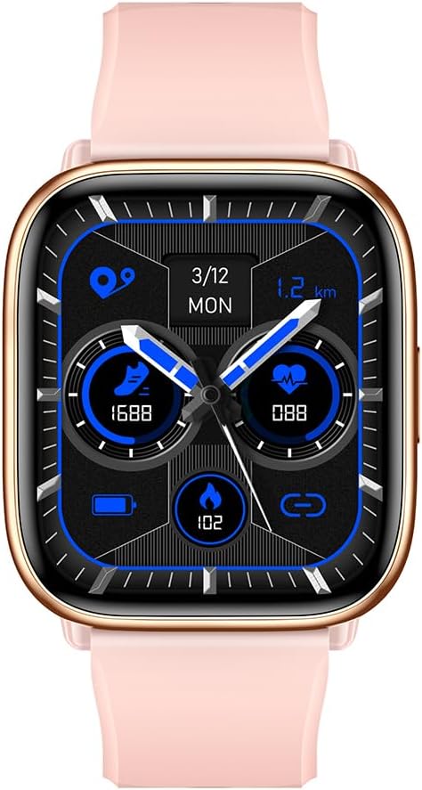 Smarty 2.0 Damen-Digitaluhr mit rosa Silikonarmband und roségoldenem Gehäuse _SW081C