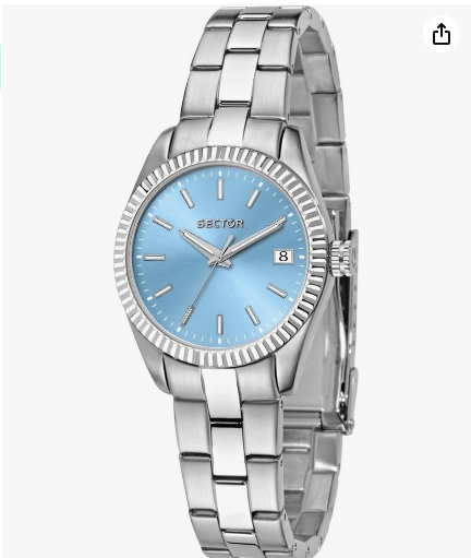 Orologio Sector 240 Donna Acciaio Tempo E Data Celeste _R3253240511