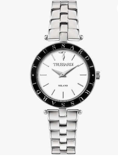 Orologio Trussardi Donna Acciaio Solo tempo Argentato Lunetta Nera _R2453145504