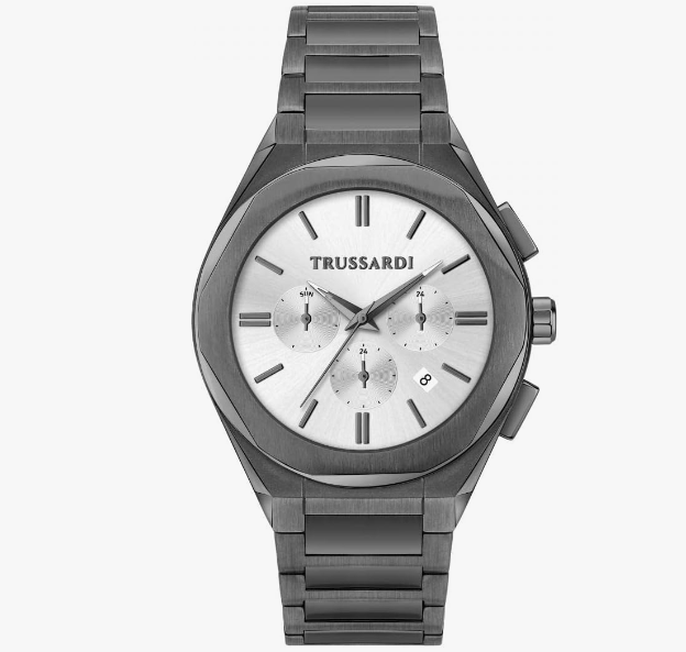 Orologio Trussardi Uomo Acciaio Canna di Fucile Cronografo _R2453156003