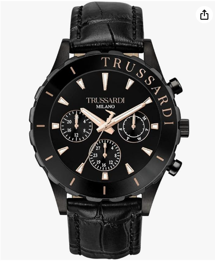 Orologio Trussardi Uomo Acciaio Cronografo Pelle Nero _R2451143003