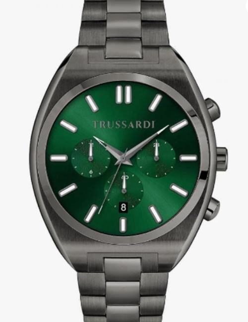 Orologio Trussardi Uomo Acciaio Grigio Quadrante Verde Cronografo _R2453159001