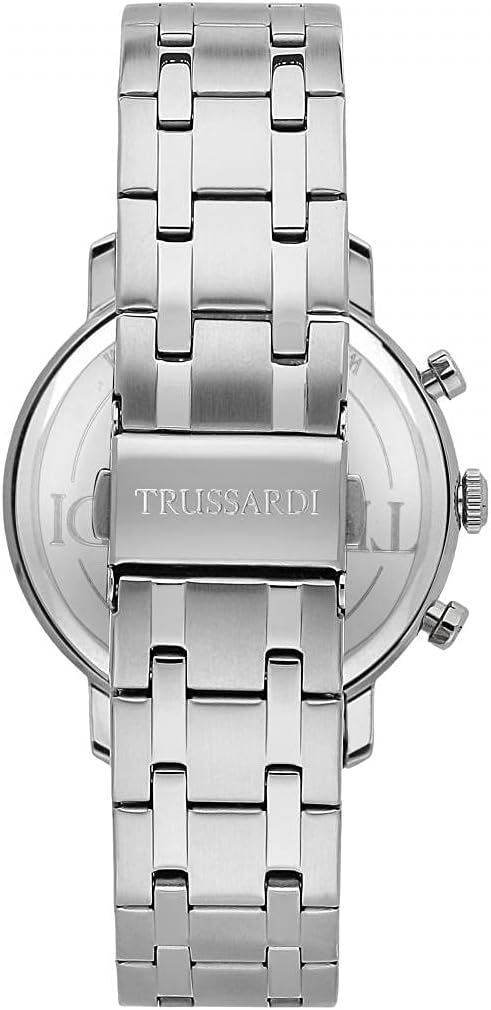Orologio Trussardi Uomo Acciaio Cronografo Quadrante Argentato Logo _R2453147004
