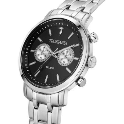 Orologio Trussardi Uomo Acciaio Cronografo Quadrante Nero Opaco _R2453153003