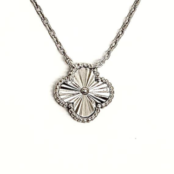 Collana Donna Argento 925 Vancleef Argentato Quadrifoglio Fiore _LSC24