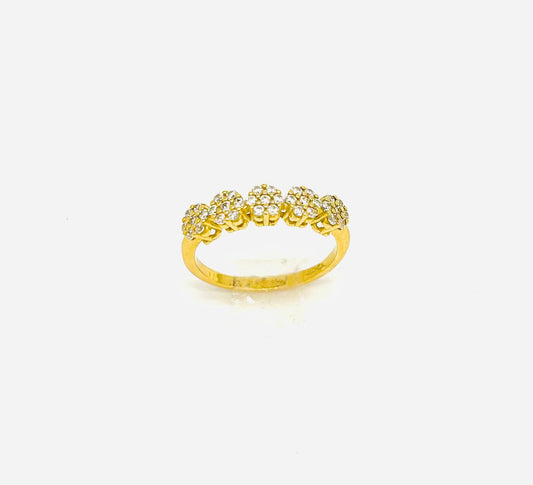 Anello Donna Oro Giallo 18 kt con Zirconi _AN002