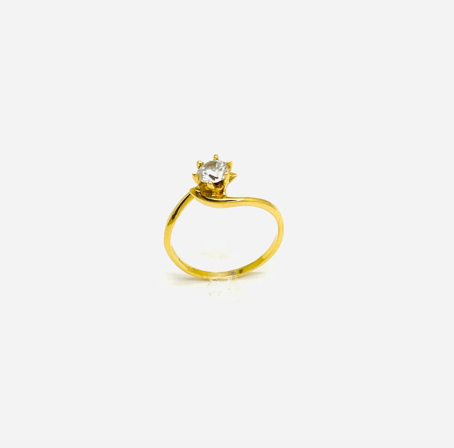 Anello Donna Oro Giallo 18 KT Solitario con Zircone n.15 _AN005