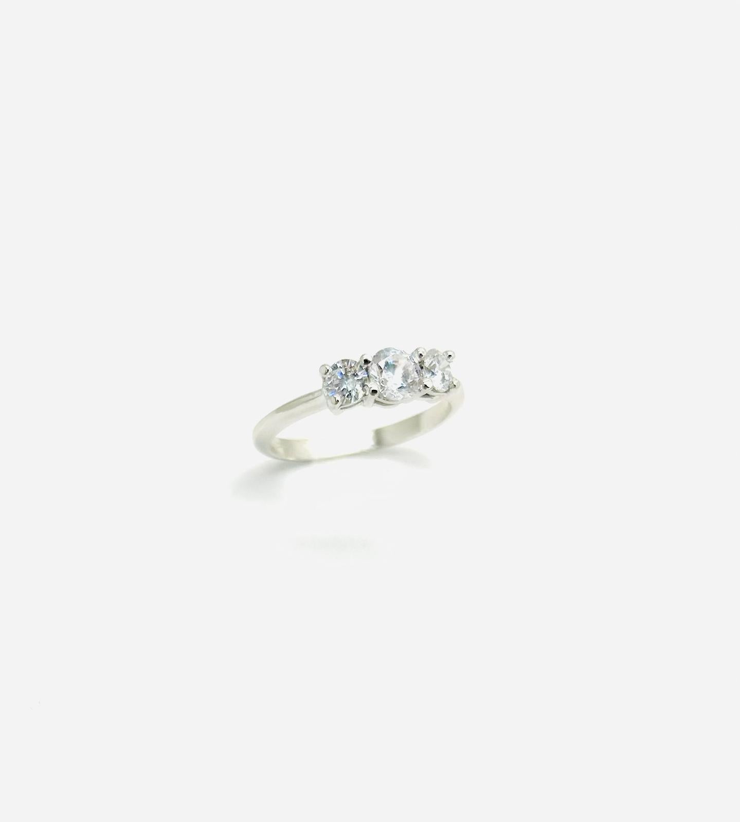 Anello Donna Oro Bianco 18 kt Trilogy Zirconi n.17 _AN017