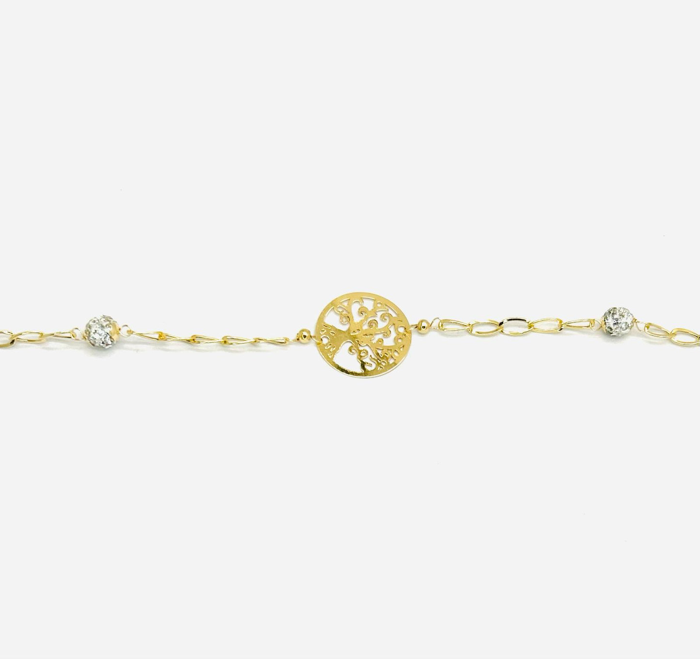 Bracciale Donna Oro Giallo 18 kt Albero Della Vita Zirconi _BR030