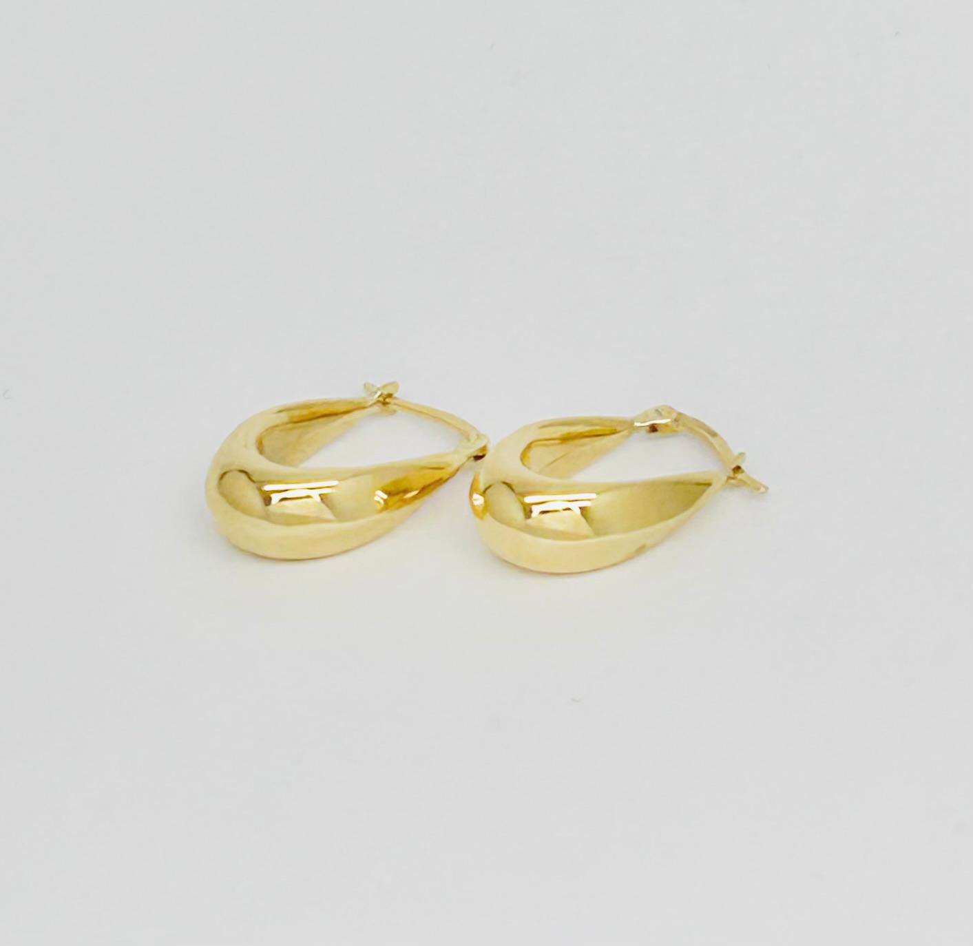 Orecchini Cerchio Ovale Donna Oro Giallo 18 kt _OR030