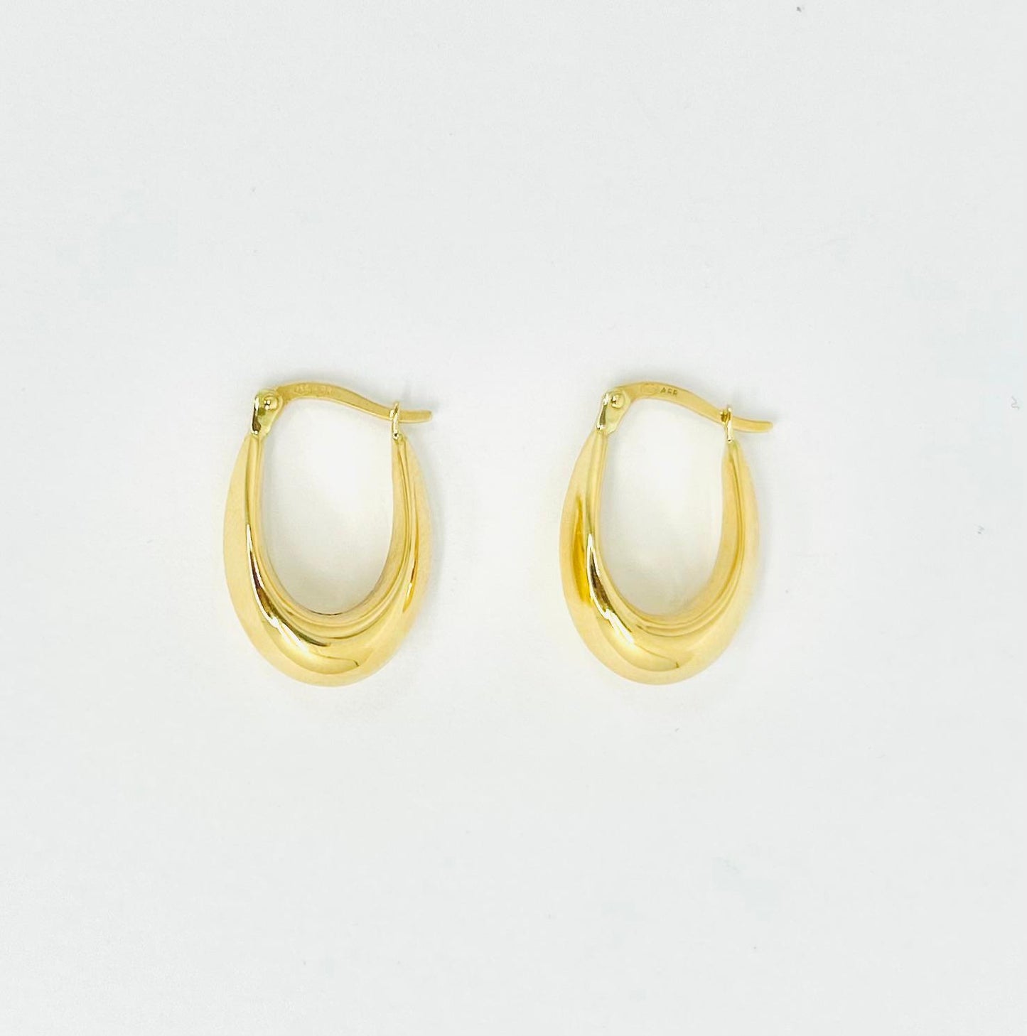 Orecchini Cerchio Ovale Donna Oro Giallo 18 kt _OR030