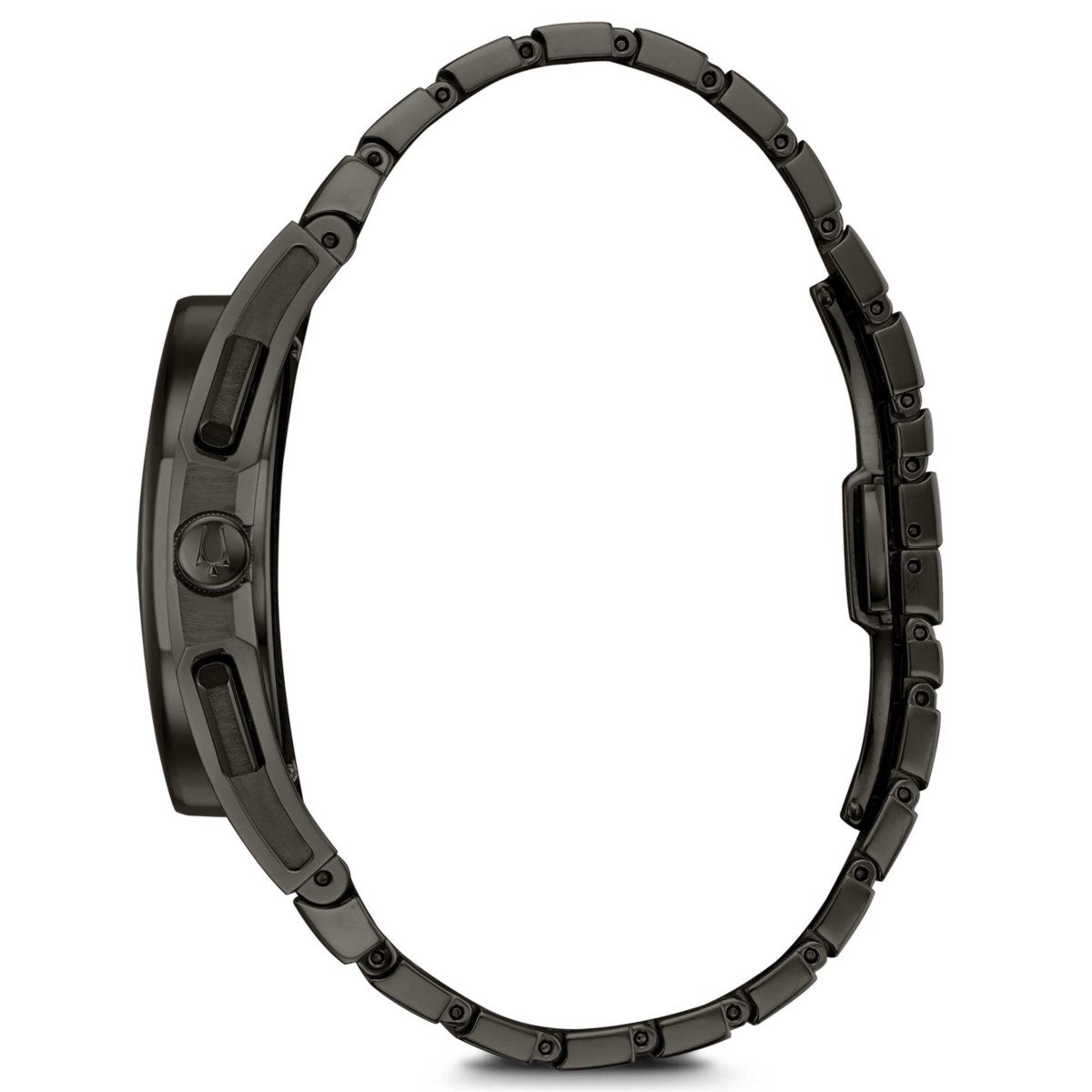 Orologio Bulova Acciaio Uomo Quadrante Curvo Grigio Canna Di Fucile Cronografo _98A206