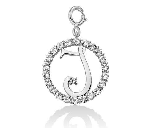 MILUNA Damen-Anhänger "I", Buchstaben-Kollektion Weißtopas _PFD857-I