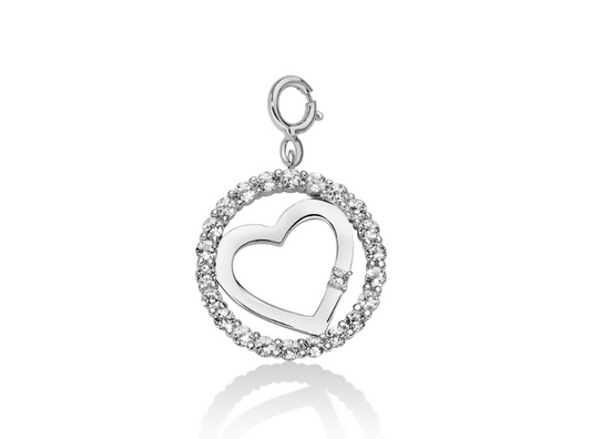 MILUNA Damen-Anhänger Herz, Weißtopas Buchstaben Kollektion _PFD859