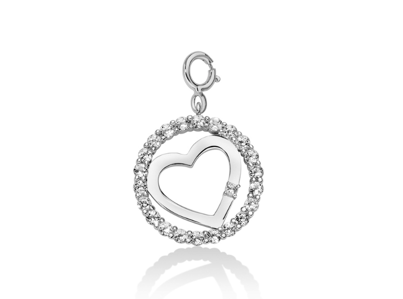 Pendente Albero della Vita Donna MILUNA collezione Lettere Topazi Bianchi _PFD858