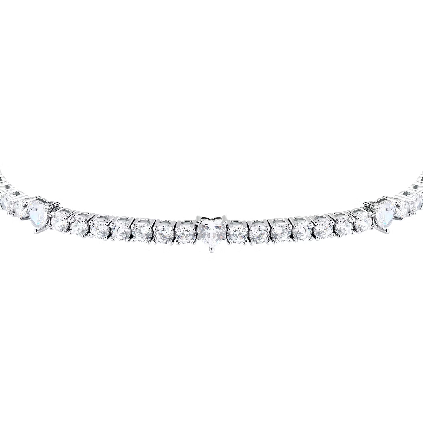 Morellato Damenarmband aus silbernem Stahl mit Kugeln und goldenem Schmetterlingsanhänger _SAUN35 