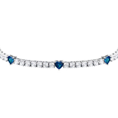 Morellato Damenarmband aus silbernem Stahl mit Kugeln und goldenem Schmetterlingsanhänger _SAUN35 