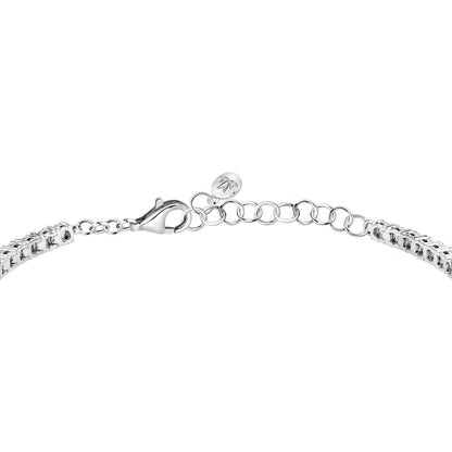 Morellato Damenarmband aus silbernem Stahl mit Kugeln und goldenem Schmetterlingsanhänger _SAUN35 