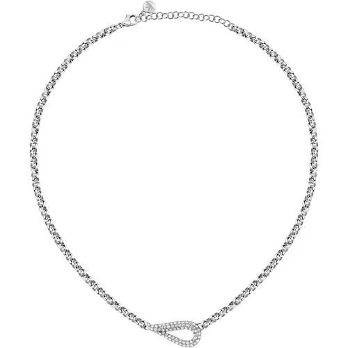 Morellato Damen-Halskette aus 925er Silber mit weißem Zirkon _SAIW64 