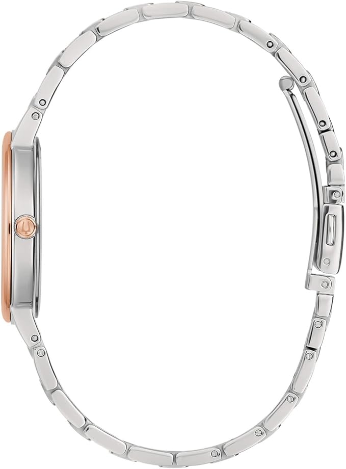 Orologio Bulova Donna Acciaio Argentato e Oro Rosa Solo Tempo _98L327