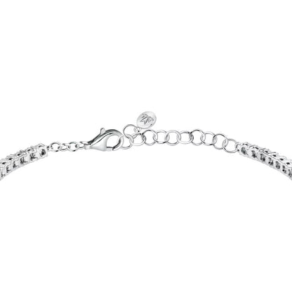 Morellato Damenarmband aus silbernem Stahl mit Kugeln und goldenem Schmetterlingsanhänger _SAUN35 