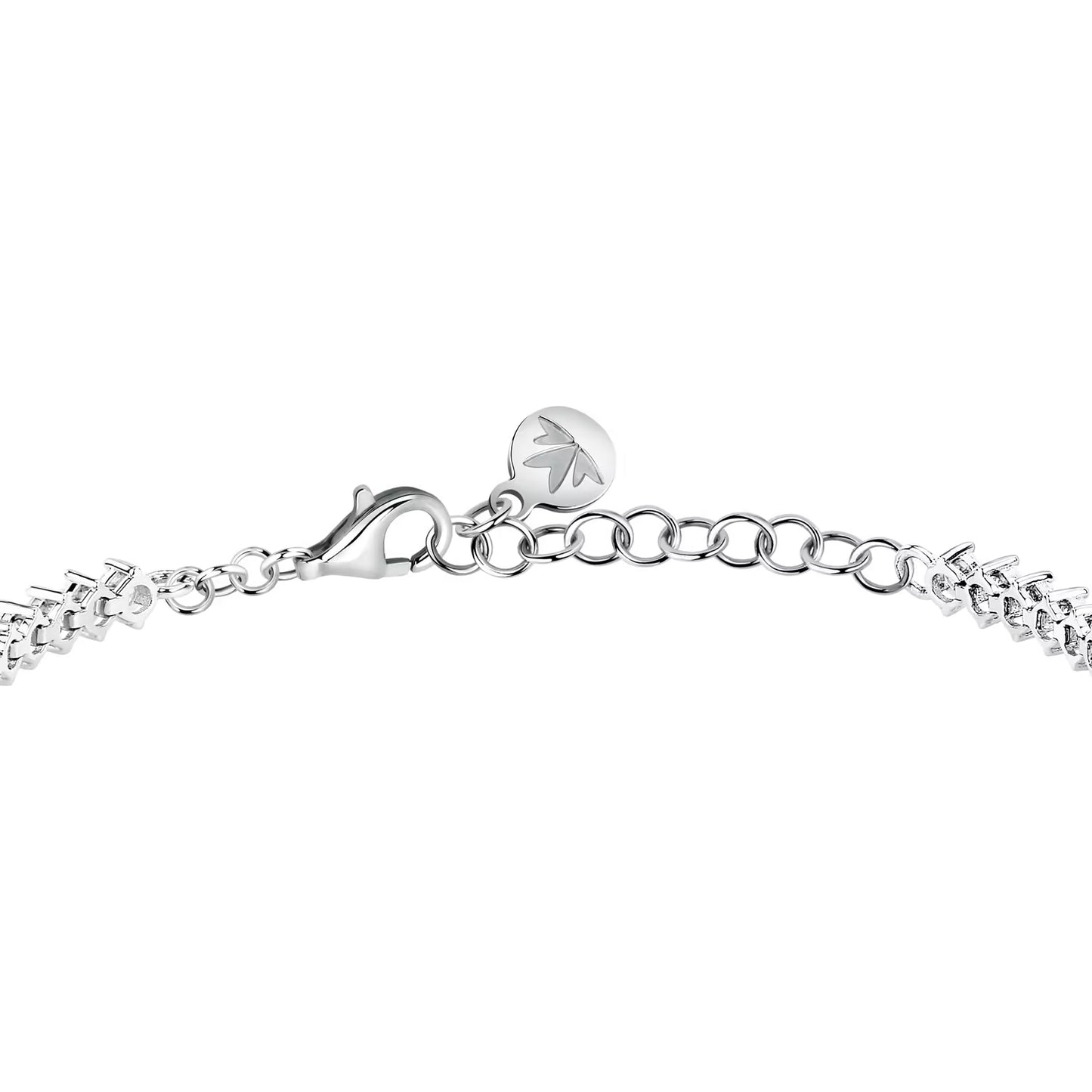 Morellato Damenarmband aus silbernem Stahl mit Kugeln und goldenem Schmetterlingsanhänger _SAUN35 
