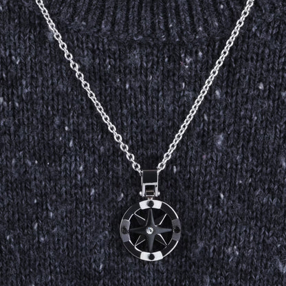 Collana Sector Uomo Acciaio Marine Silver Rosa dei Venti _SADQ01