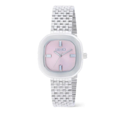 Orologio Liu Jo Chains Elison Donna Acciaio Silver Quadr. Rosa _TLJ2776