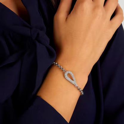 Morellato Damenarmband aus silbernem Stahl mit Kugeln und goldenem Schmetterlingsanhänger _SAUN35 