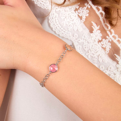 Morellato Damenarmband aus silbernem Stahl mit Kugeln und goldenem Schmetterlingsanhänger _SAUN35 