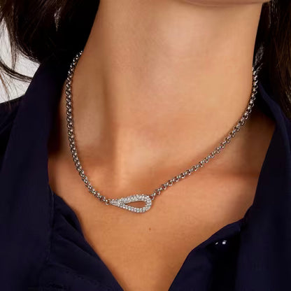Morellato Damen-Halskette aus 925er Silber mit weißem Zirkon _SAIW64 