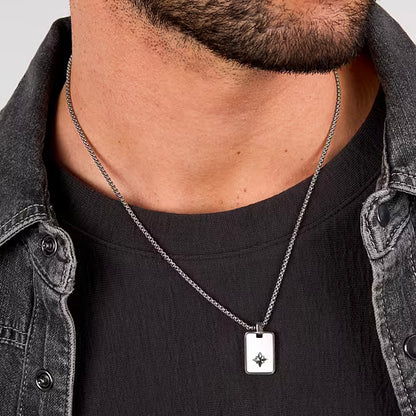Collana Sector Uomo Acciaio Marine Placchetta _SAGJ35