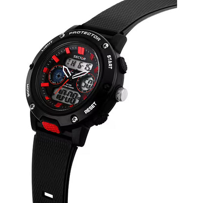 Orologio Sector Ex 44 Uomo Analogico-Digitale Cinturino Pu Nero _R3251292002