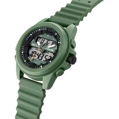 Orologio Sector Ex 48Uomo Analogico-Digitale Cinturino Plastica Verde  Oliva_R3251302004
