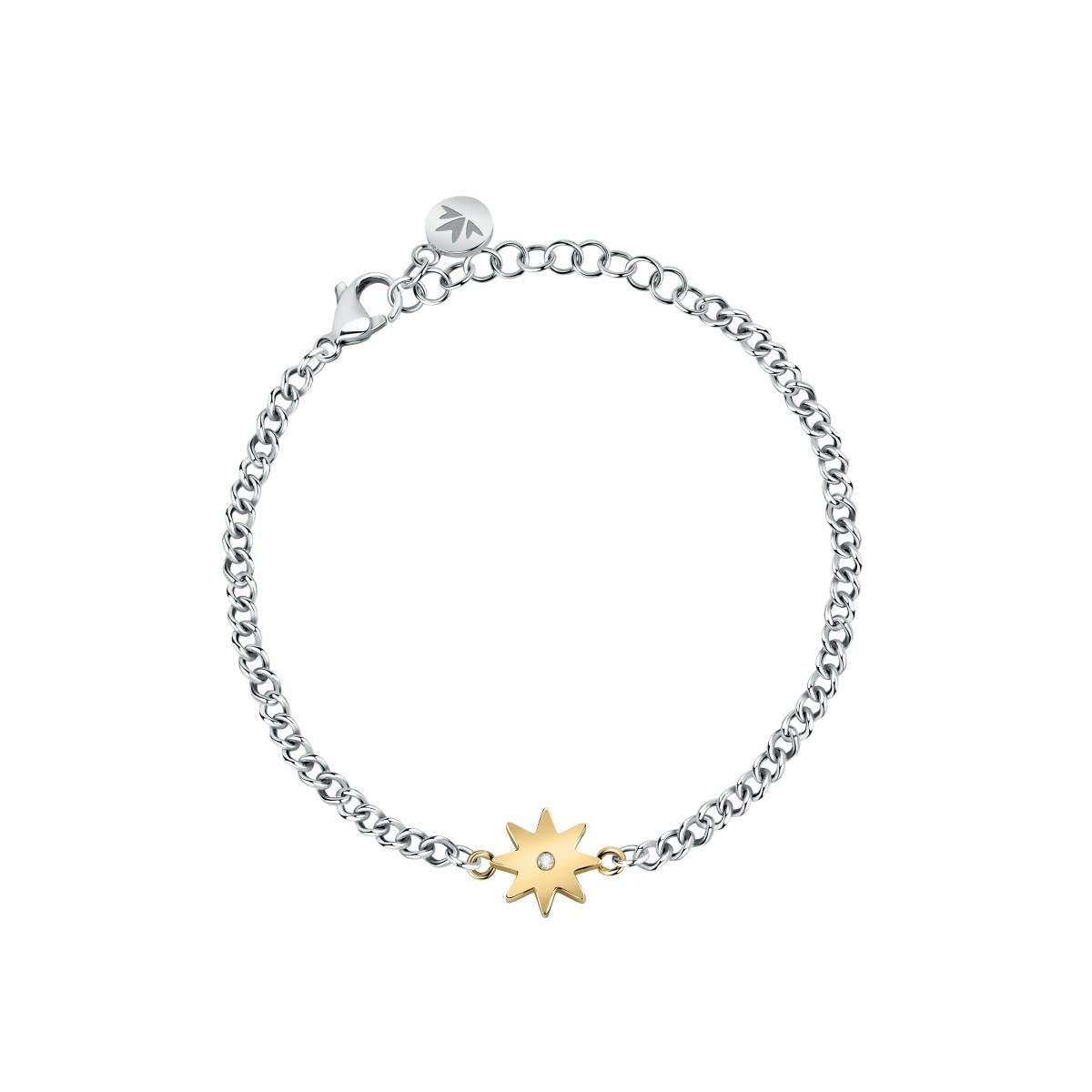 Bracciale Morellato Donna Acciaio Dettaglio Stella Oro Cristallo SAUY11