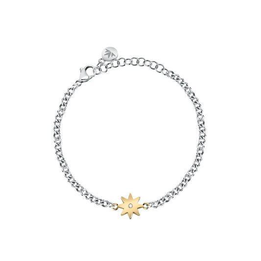 Bracciale Morellato Donna Acciaio Dettaglio Stella Oro Cristallo SAUY11