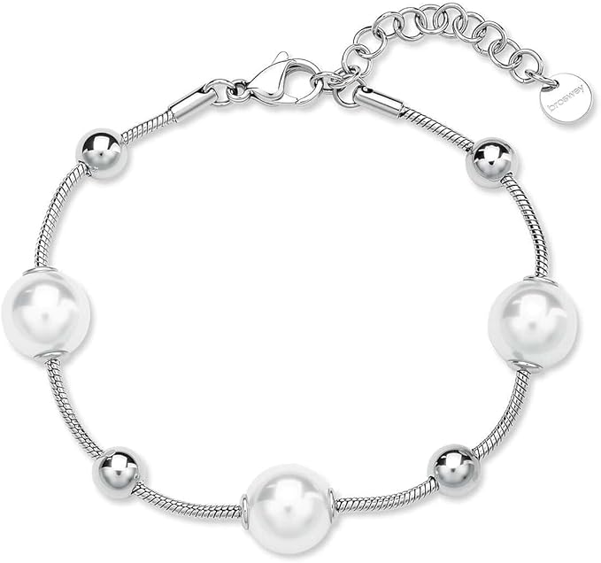 Brosway Bracciale Perfect Donna Acciaio Silver Perle e Sfere _BPC56