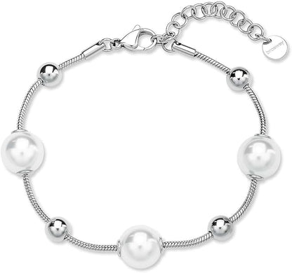 Brosway Bracciale Perfect Donna Acciaio Silver Perle e Sfere _BPC56