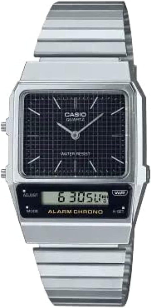 Orologio Casio Unisex Acciaio Argento Casual Solo Tempo e Digitale _AQ-800E-1ADF