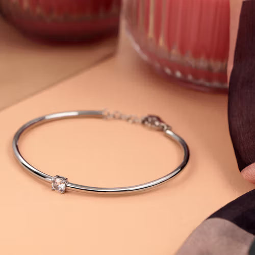 Morellato Damenarmband aus Stahl und Silber, starr, CERCHI Kollektion, Stein, SAKM63 
