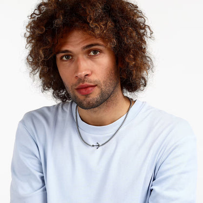 Collana Sector Uomo Acciaio Marine Silver Ancora _SAGJ30