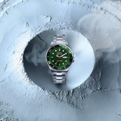 Orologio Sector 240 Uomo Acciaio Quadrante e Lunetta Verde _R3253161059