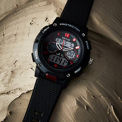 Orologio Sector Ex 44 Uomo Analogico-Digitale Cinturino Pu Nero _R3251292002