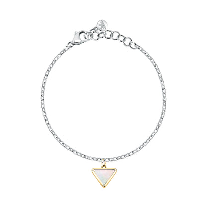 Bracciale Morellato Donna Acciaio Dettaglio Triangolo Madreperla Argento SAWY12